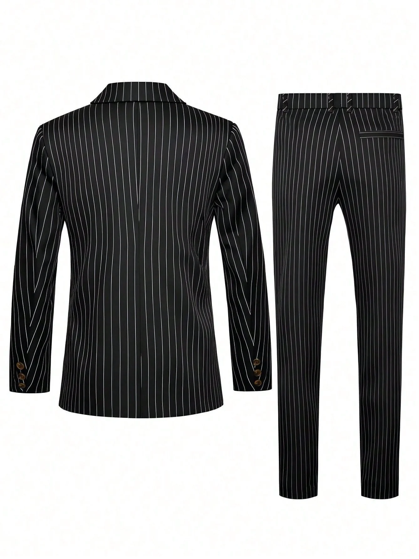 Stripes Business Dinner Wedding Suit 2-piece Sets Set - Image 3