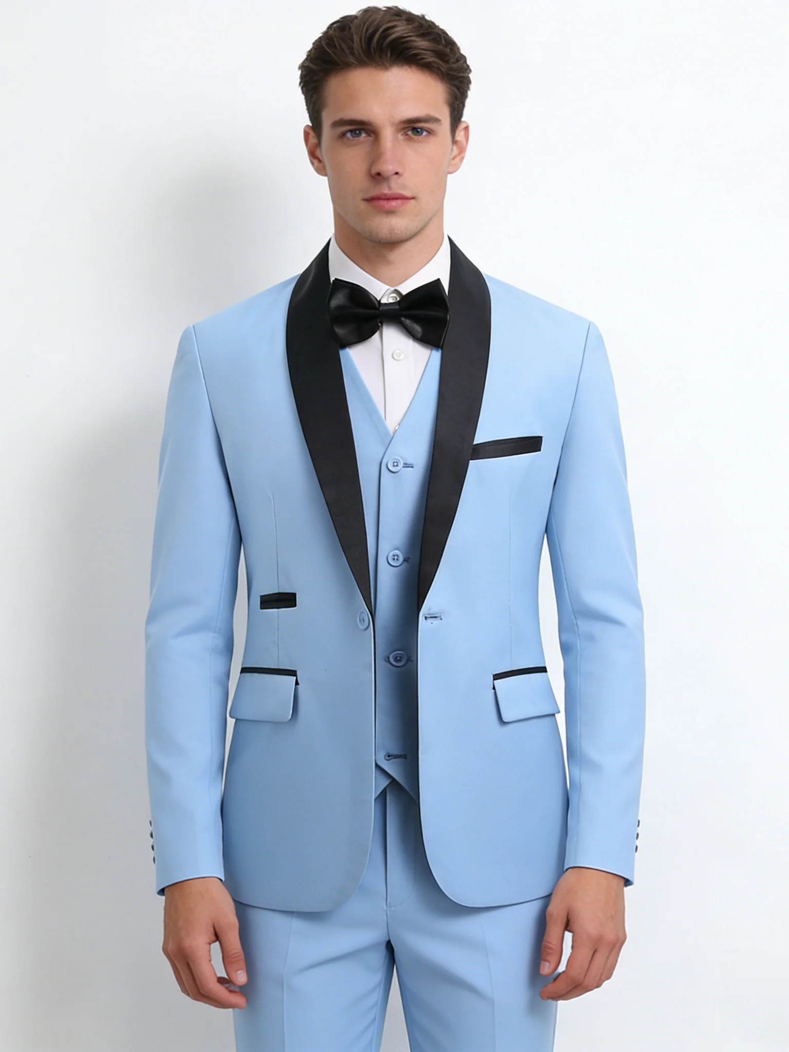 Business Leisure Suit Slim-fit Set 3-piece Sets - Image 11