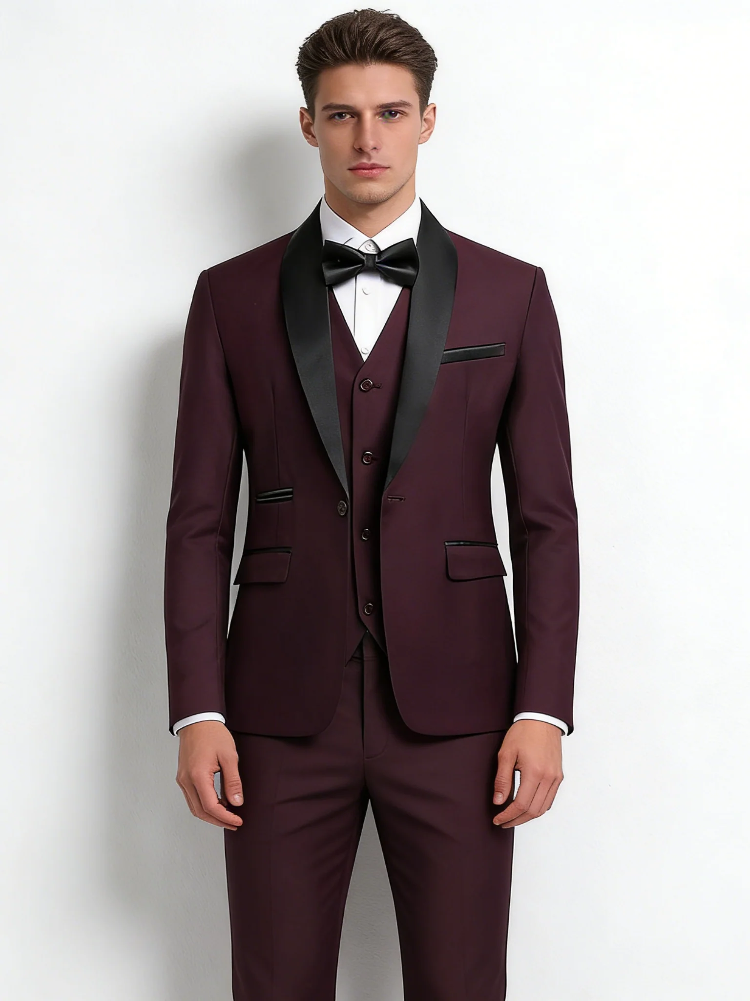 Business Leisure Suit Slim-fit Set 3-piece Sets - Image 17