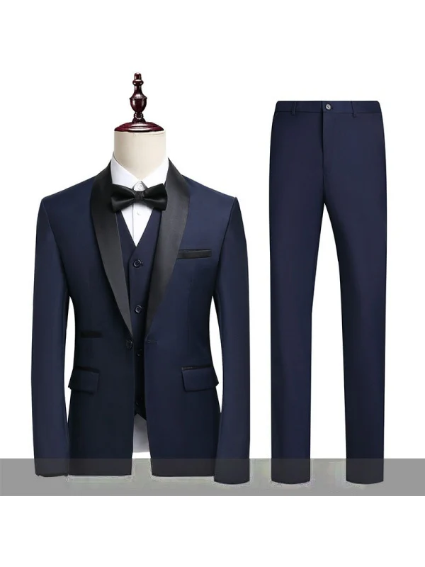 Business Leisure Suit Slim-fit Set 3-piece Sets - Image 20