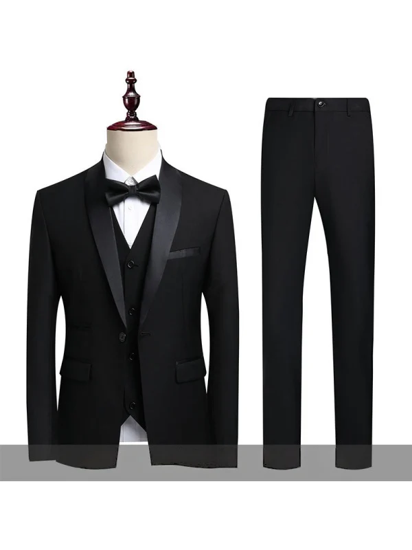 Business Leisure Suit Slim-fit Set 3-piece Sets - Image 21