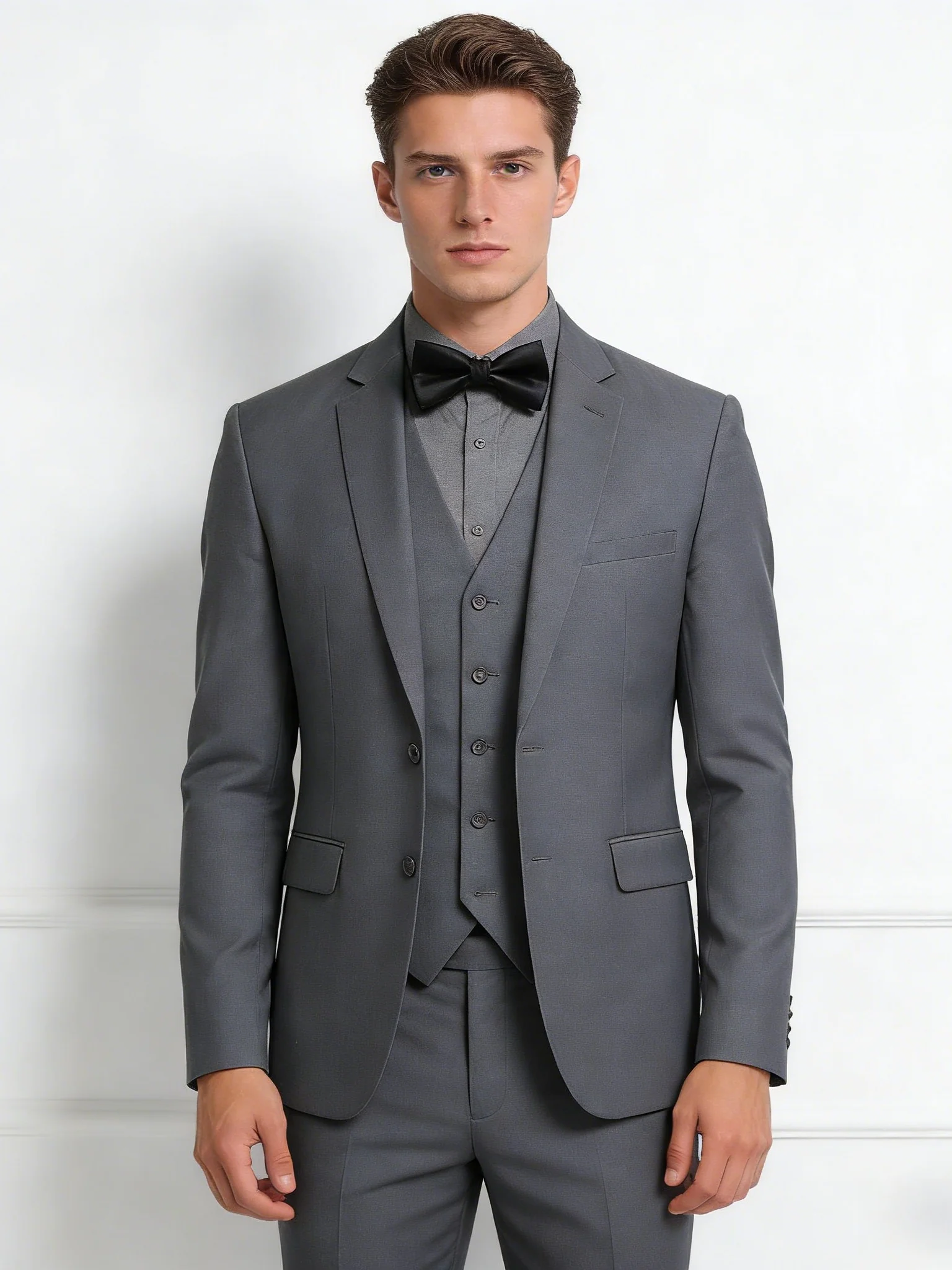 Business Leisure Suit Slim-fit Set 3-piece Sets - Image 3