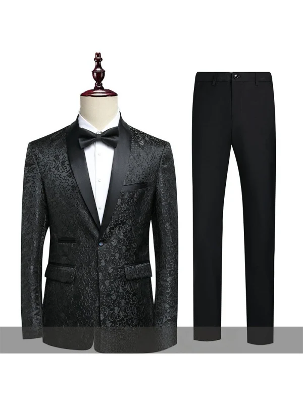 Leisure Jacquard Suit Set 2-piece Sets - Image 2