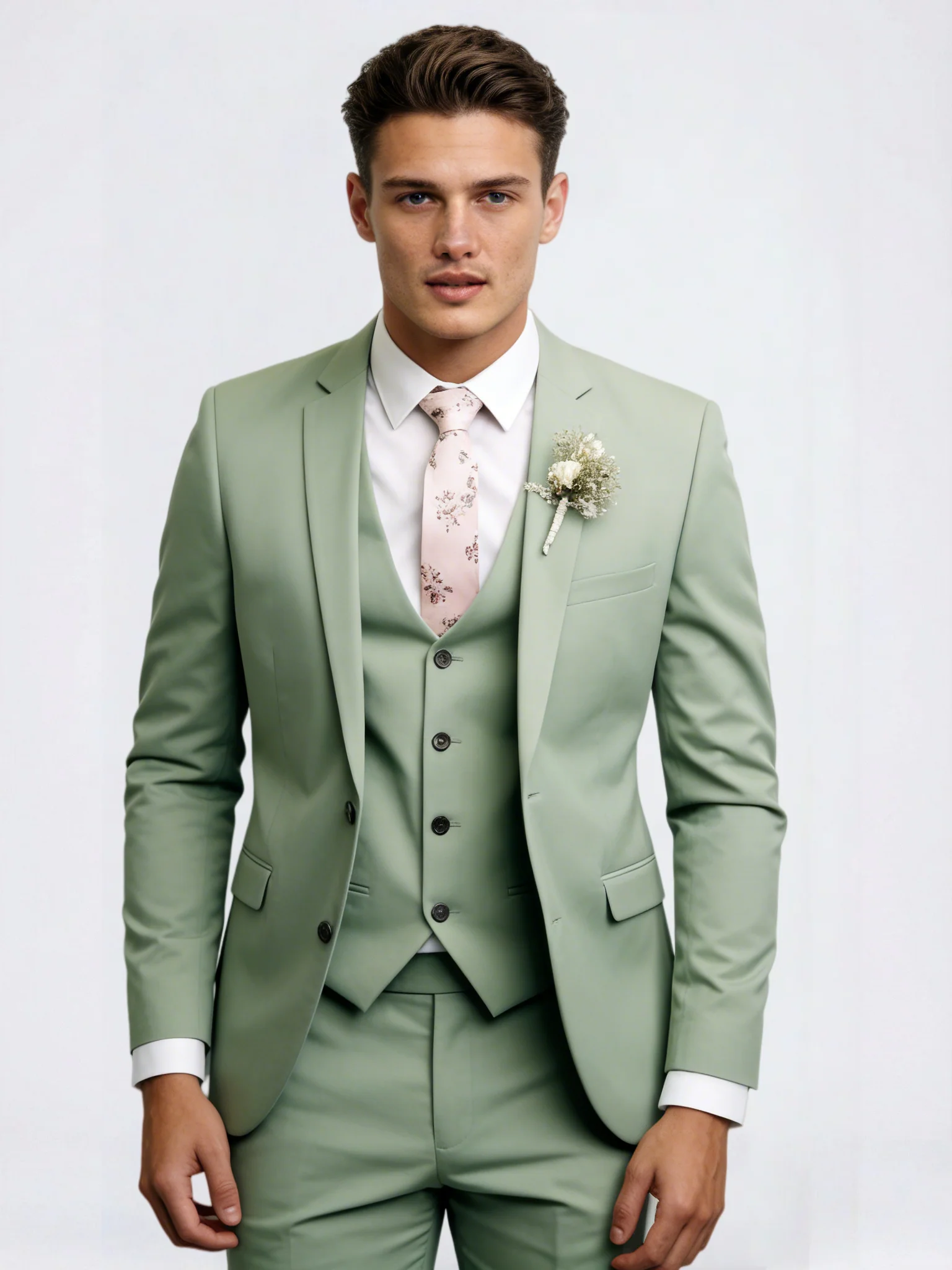 Slim-fit Wedding Suit 3-piece Sets Set