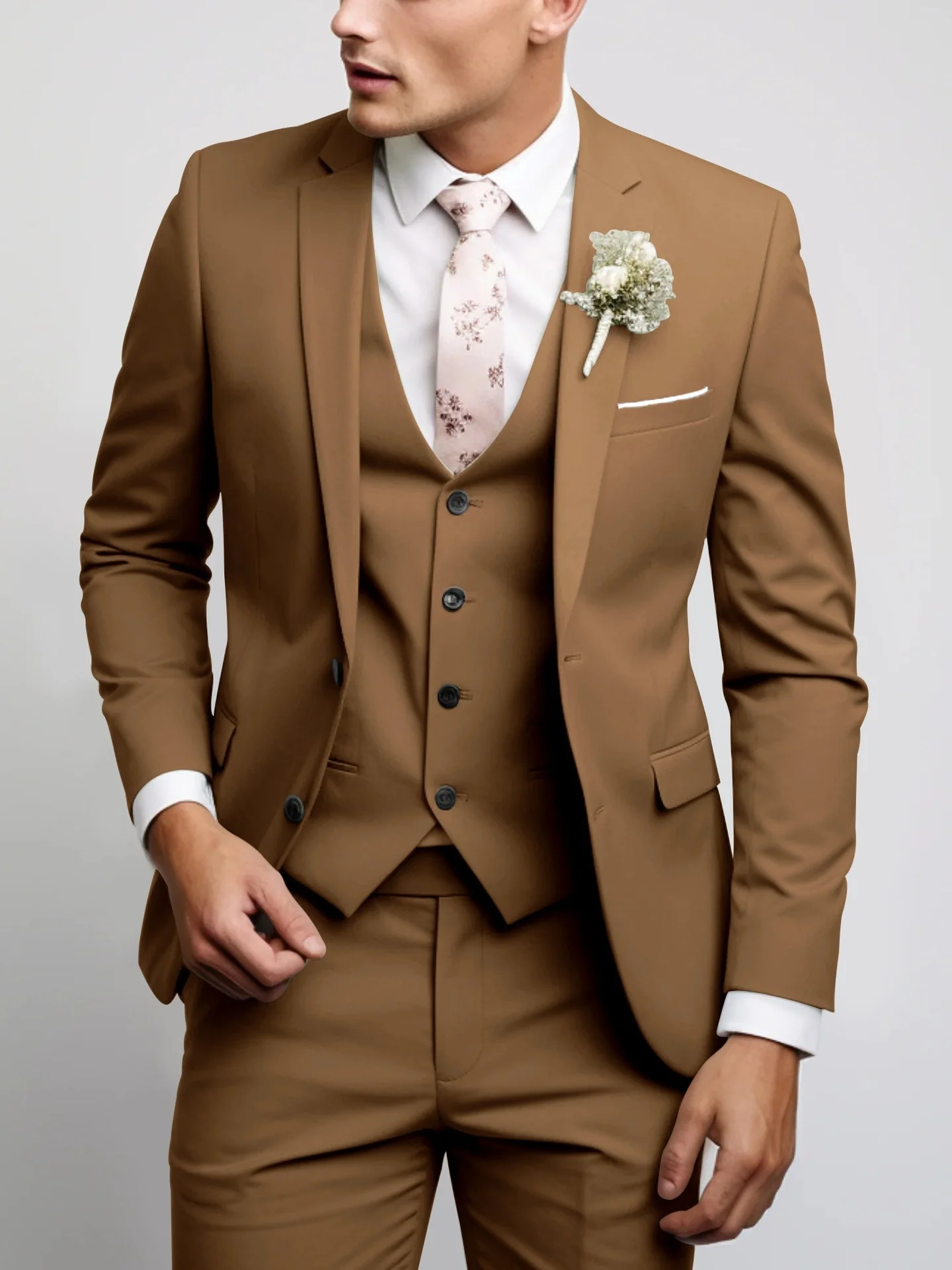 Slim-fit Wedding Suit 3-piece Sets Set - Image 10