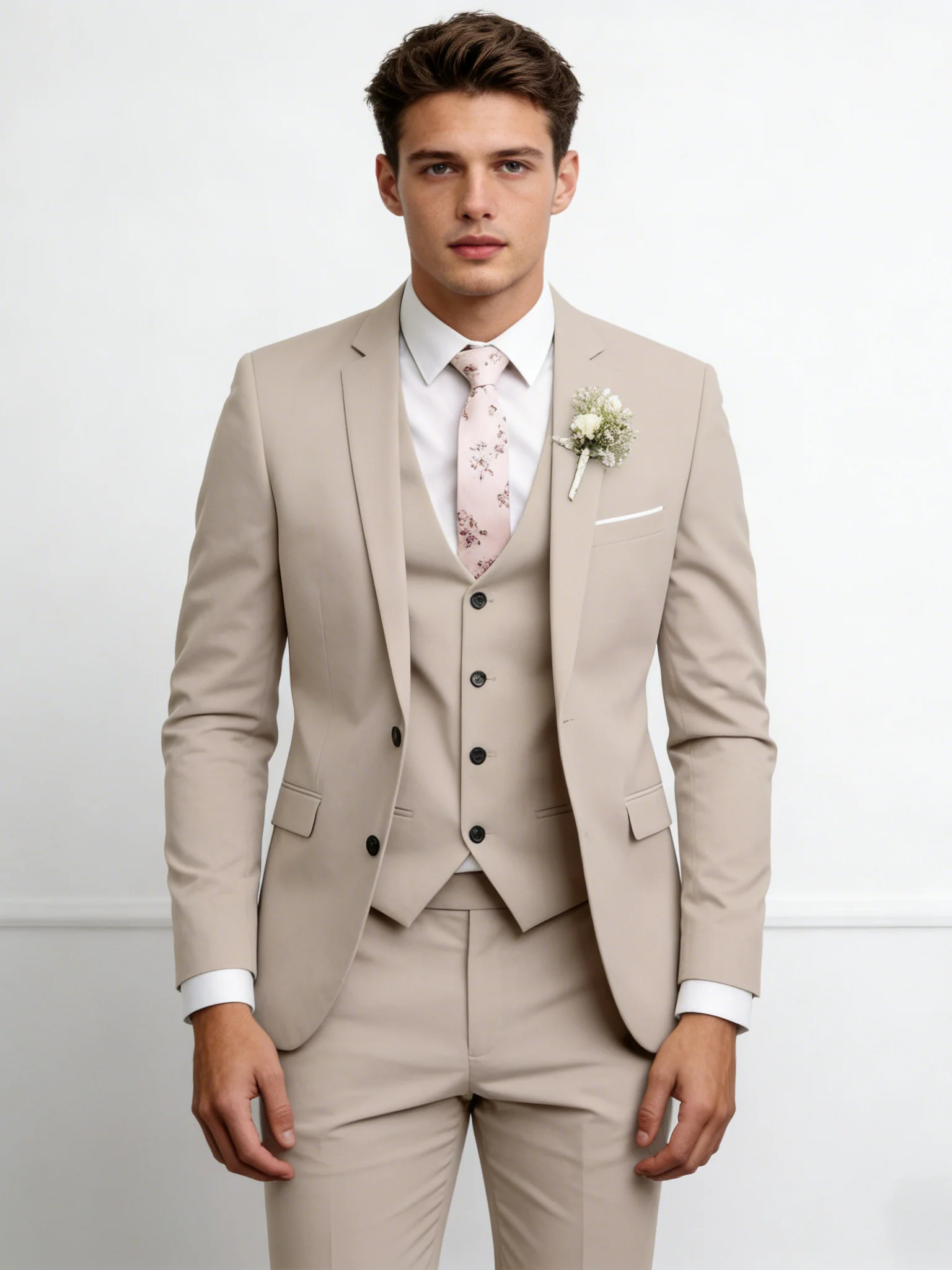 Slim-fit Wedding Suit 3-piece Sets Set - Image 11