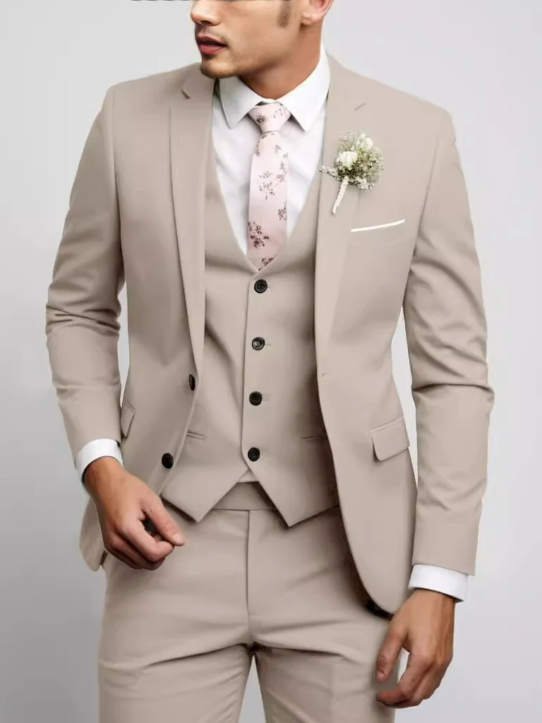 Slim-fit Wedding Suit 3-piece Sets Set - Image 12