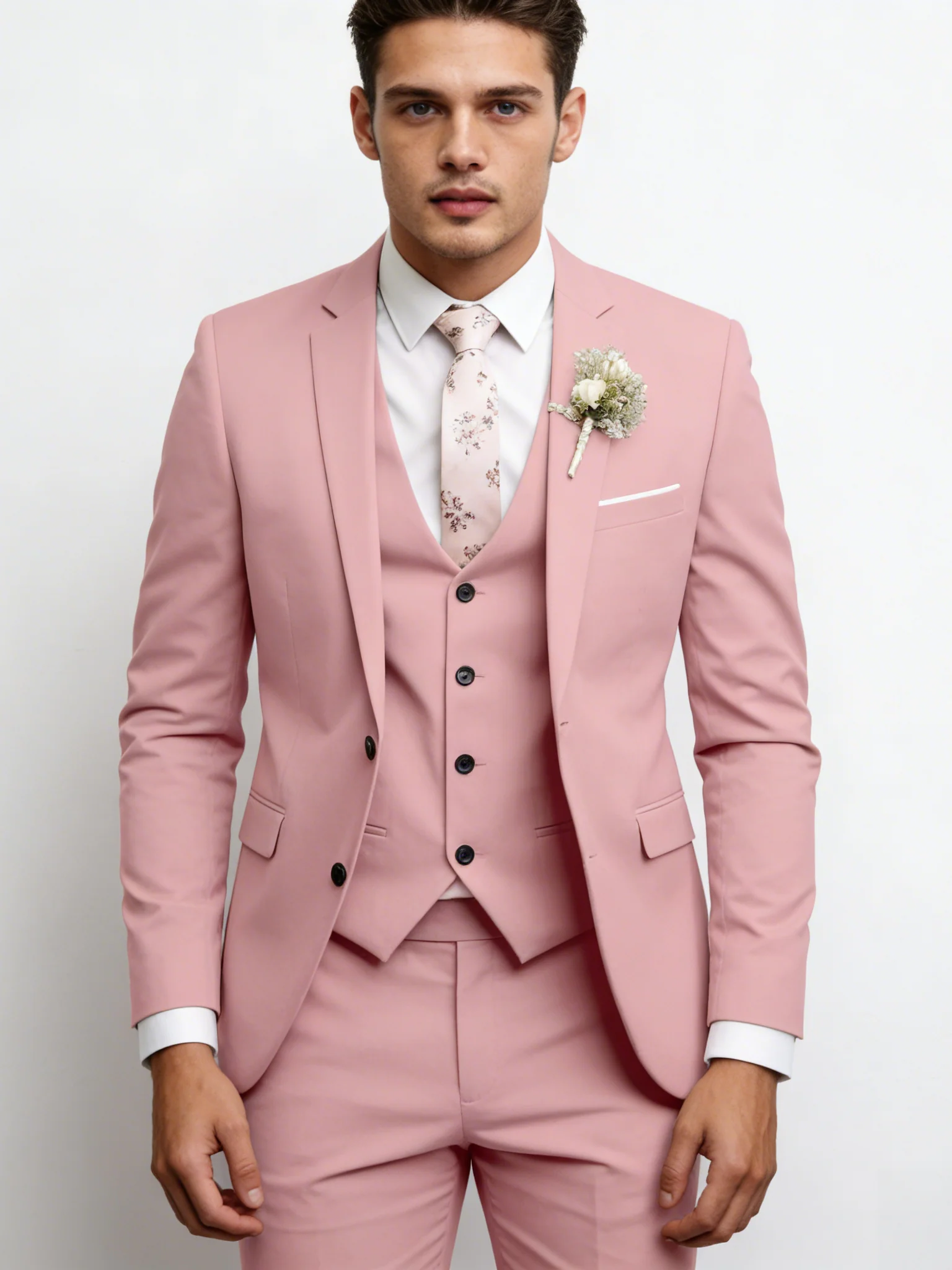 Slim-fit Wedding Suit 3-piece Sets Set - Image 13