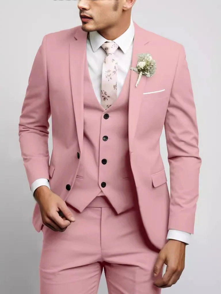 Slim-fit Wedding Suit 3-piece Sets Set - Image 14