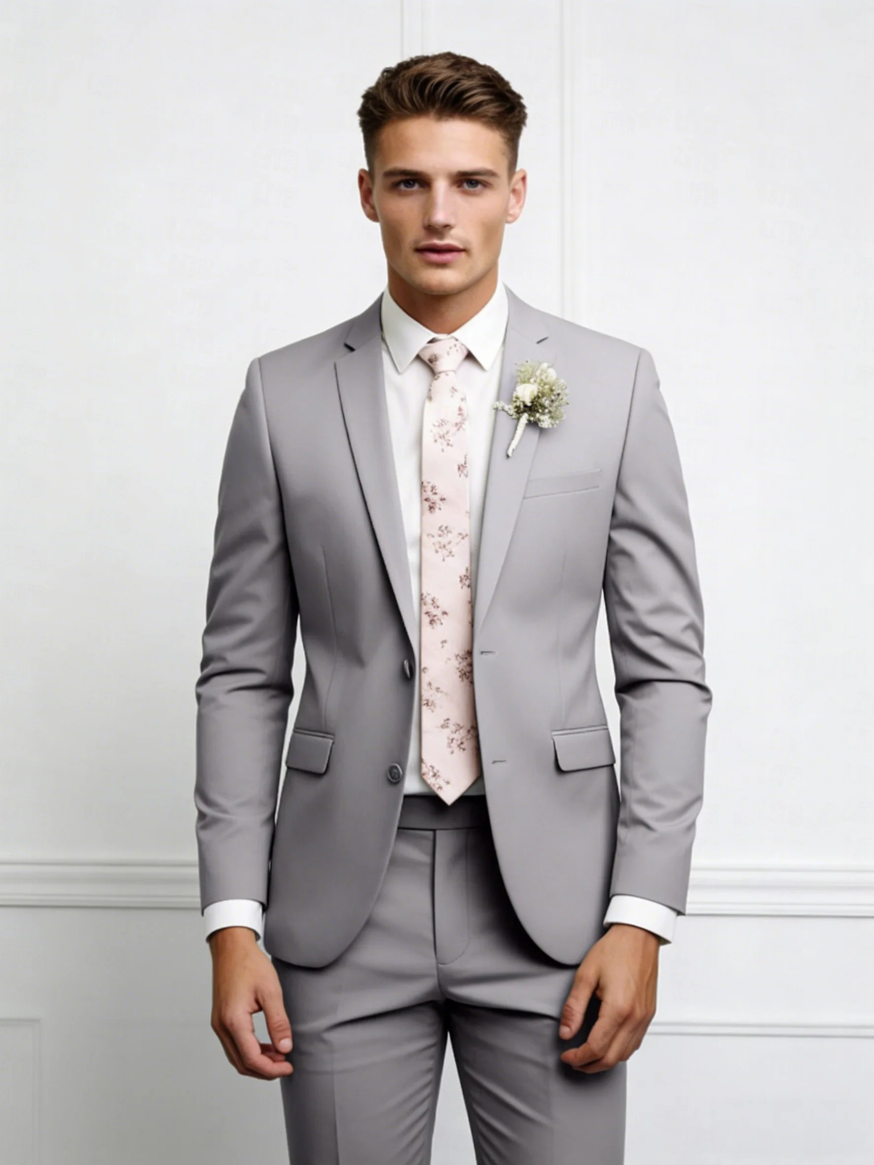 Slim-fit Wedding Suit 3-piece Sets Set - Image 15