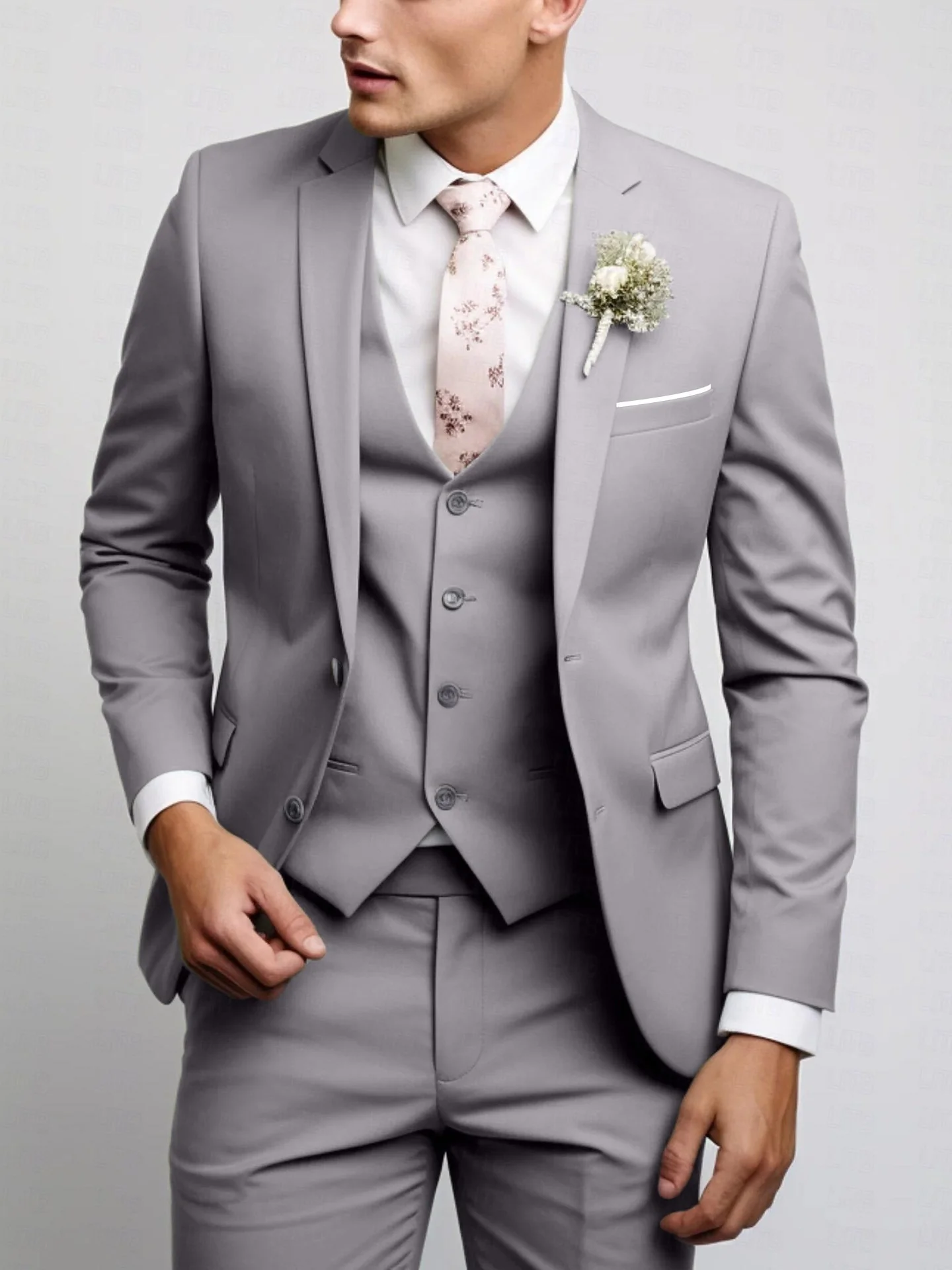 Slim-fit Wedding Suit 3-piece Sets Set - Image 16