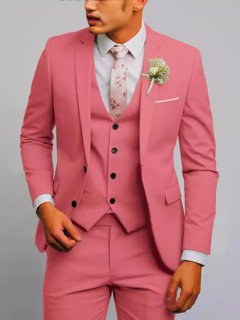 Slim-fit Wedding Suit 3-piece Sets Set - Image 20