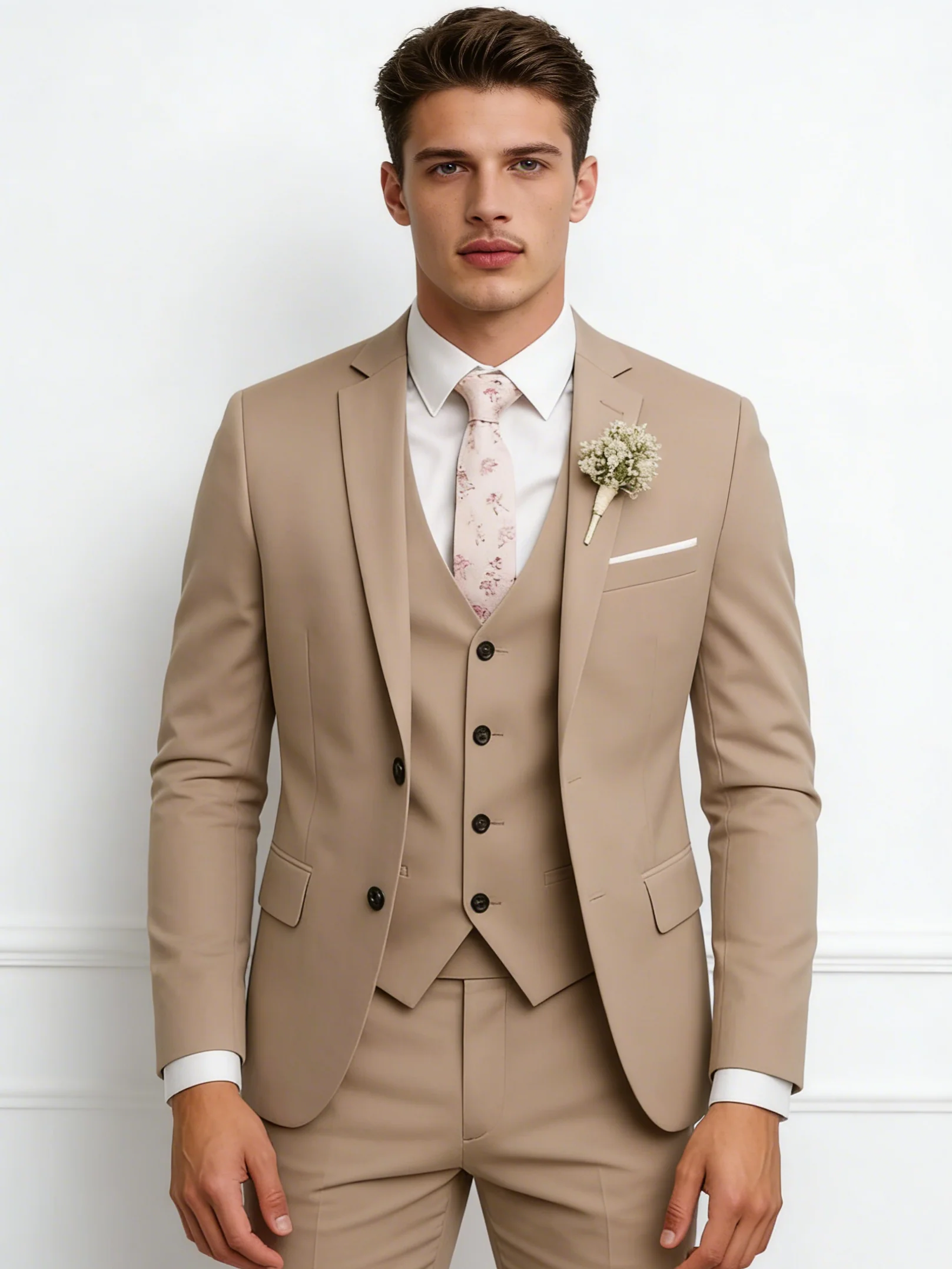 Slim-fit Wedding Suit 3-piece Sets Set - Image 21