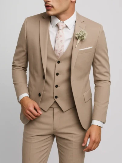 Slim-fit Wedding Suit 3-piece Sets Set - Image 22