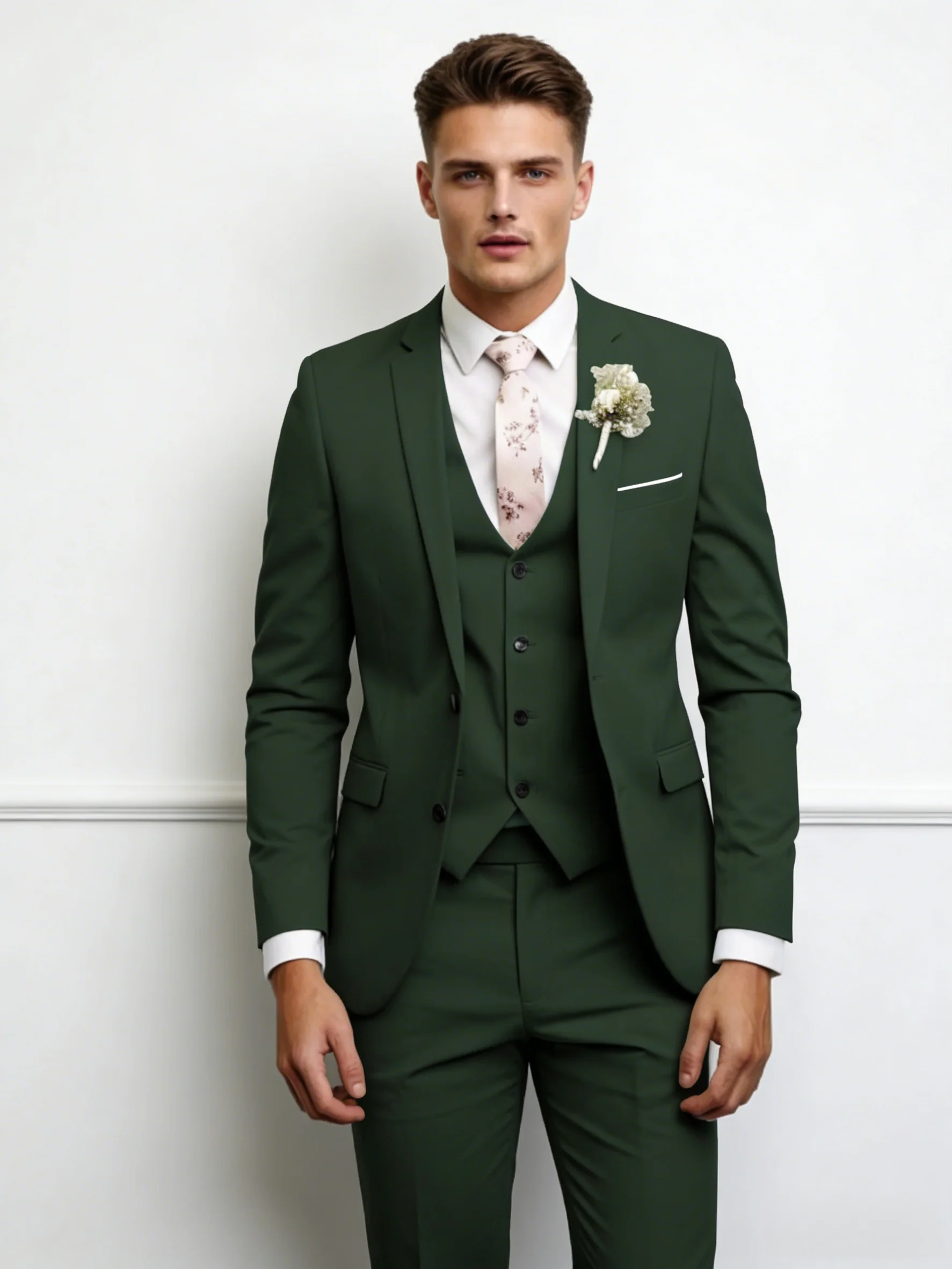 Slim-fit Wedding Suit 3-piece Sets Set - Image 7