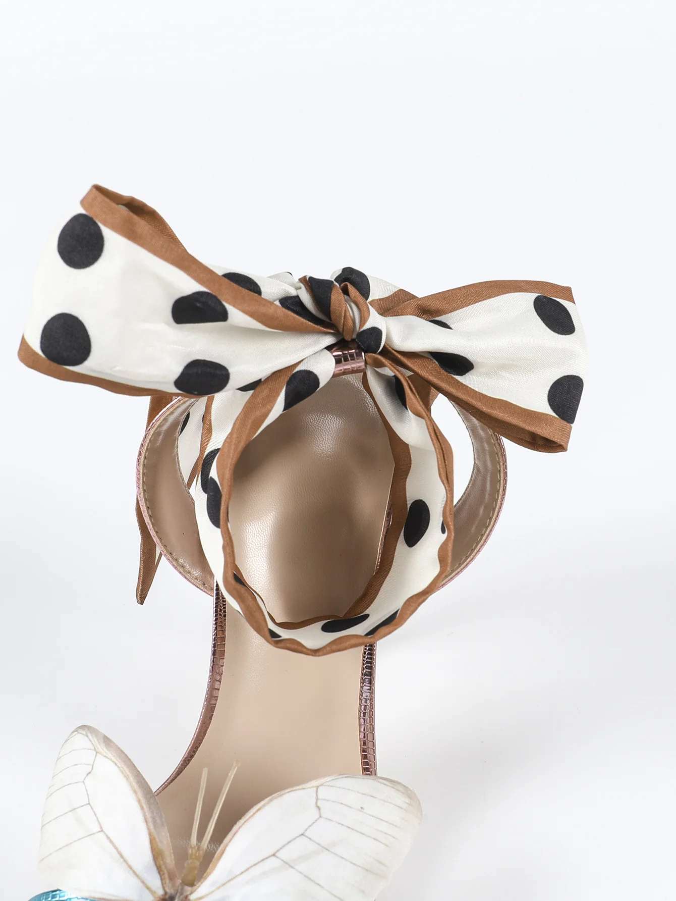 Colorful 3D Butterfly Polka Dot Strappy High-heeled Sandals - Image 7