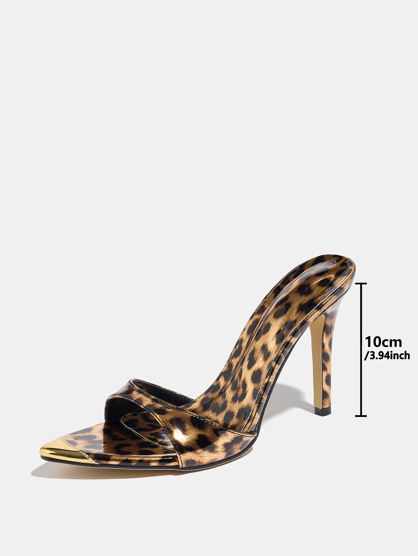 Leopard Print Pointed-toe Stiletto Sandals - Image 8