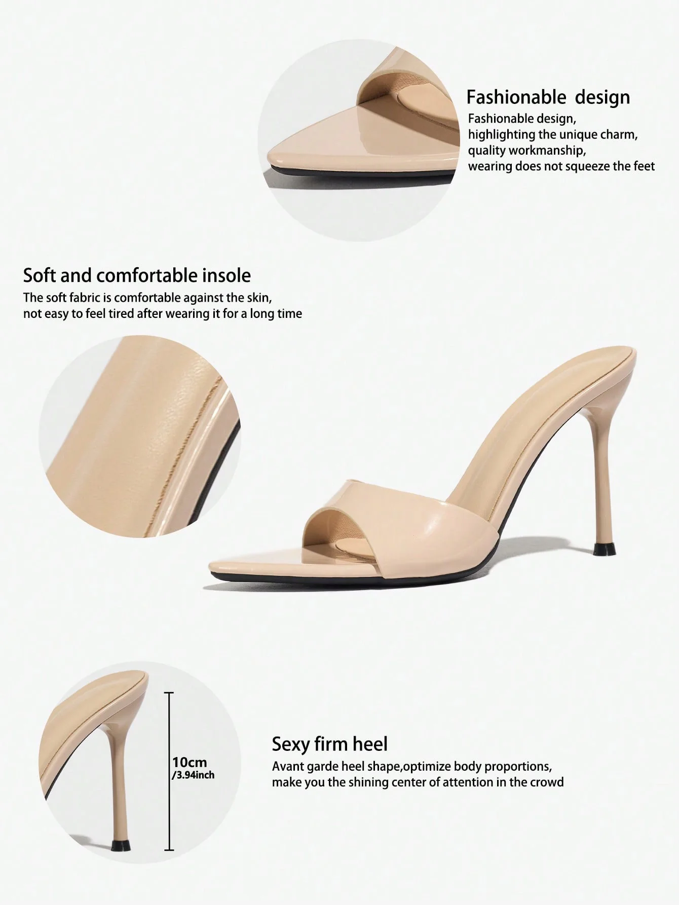 Pointed-toe Elegant Stiletto Sandals - Image 7
