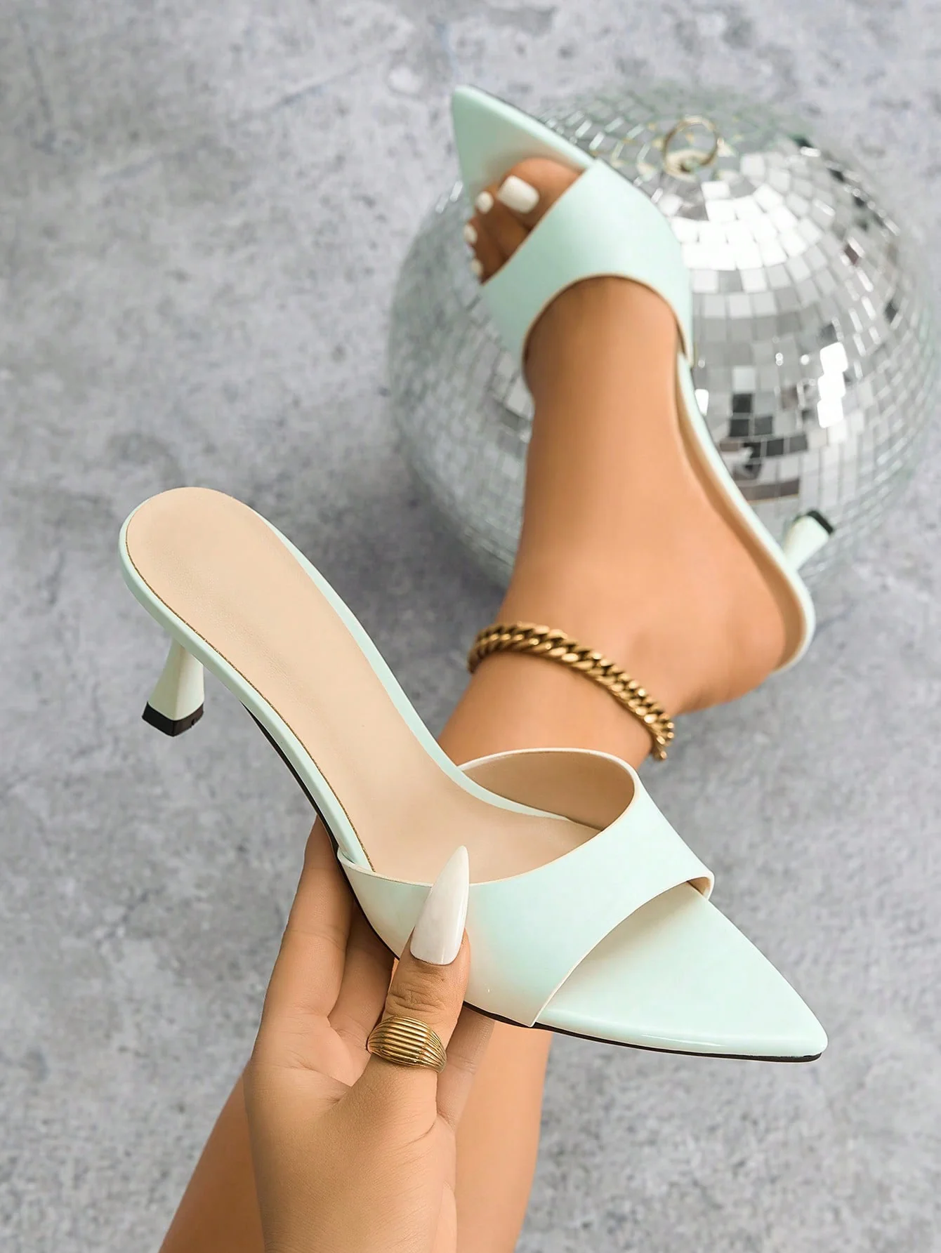 Embossed High-heeled Sandals - Image 10
