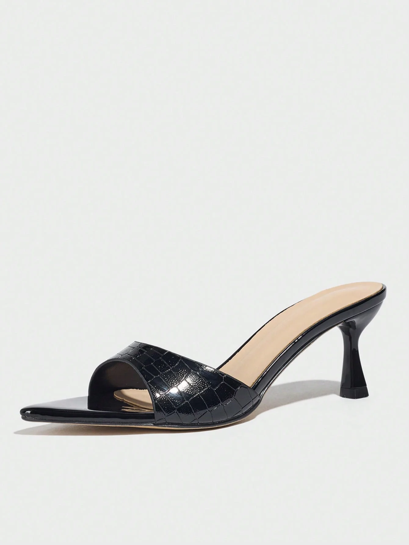 Embossed High-heeled Sandals - Image 4