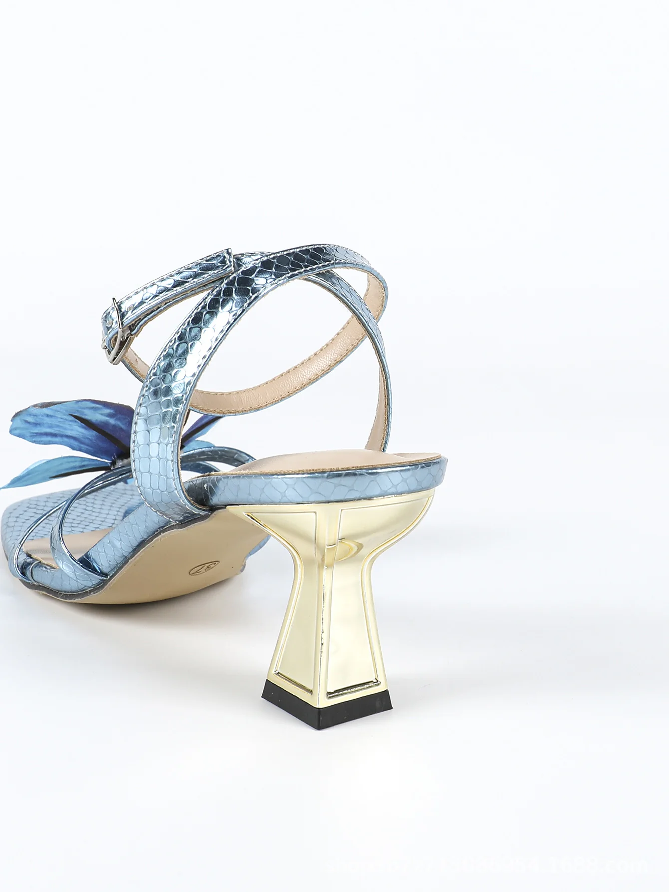 3D Butterfly Iridescent High-Heeled Sandals - Image 5