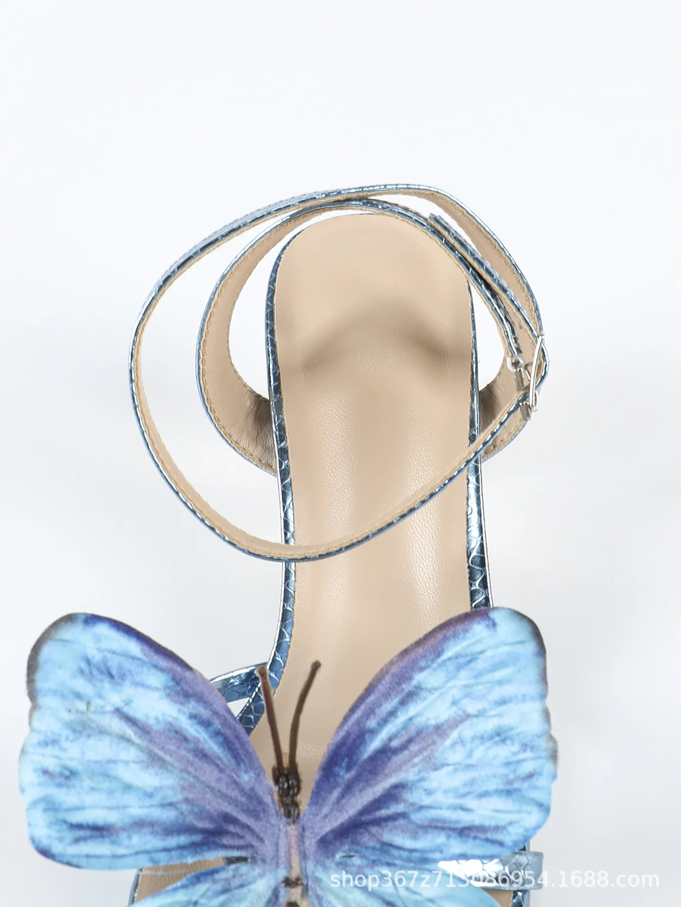 3D Butterfly Iridescent High-Heeled Sandals - Image 6