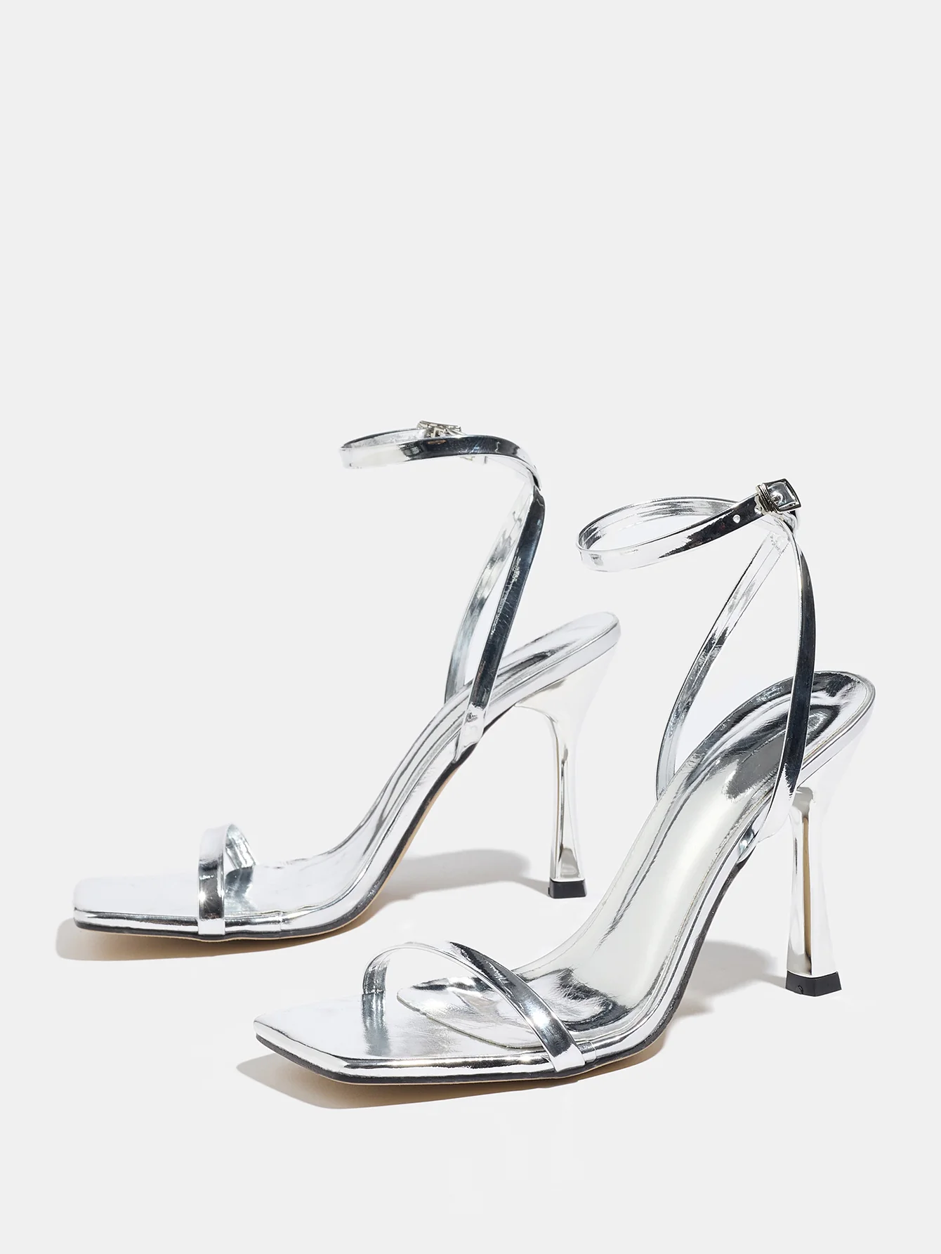 Metallic High-heeled Sandals - Image 13