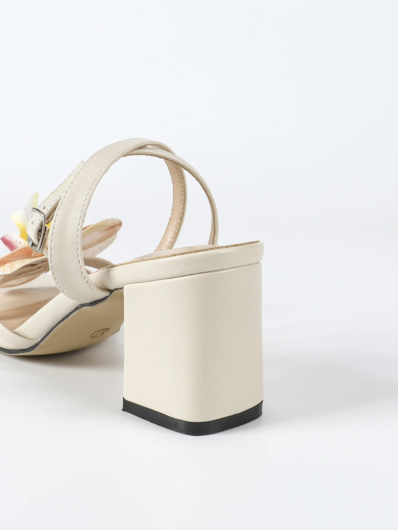 Apricot Floral Chunky Heel Sandals - Image 8