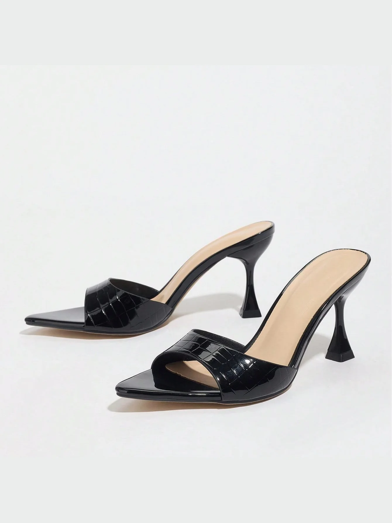 Embossed High-heeled Sandals - Image 11