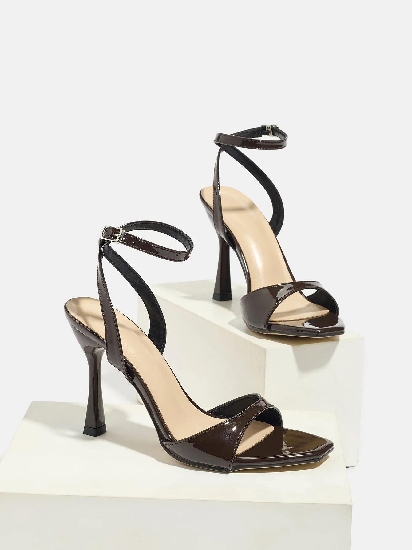 Coffee-colored Elegant And Versatile High-heeled Sandals - Image 7