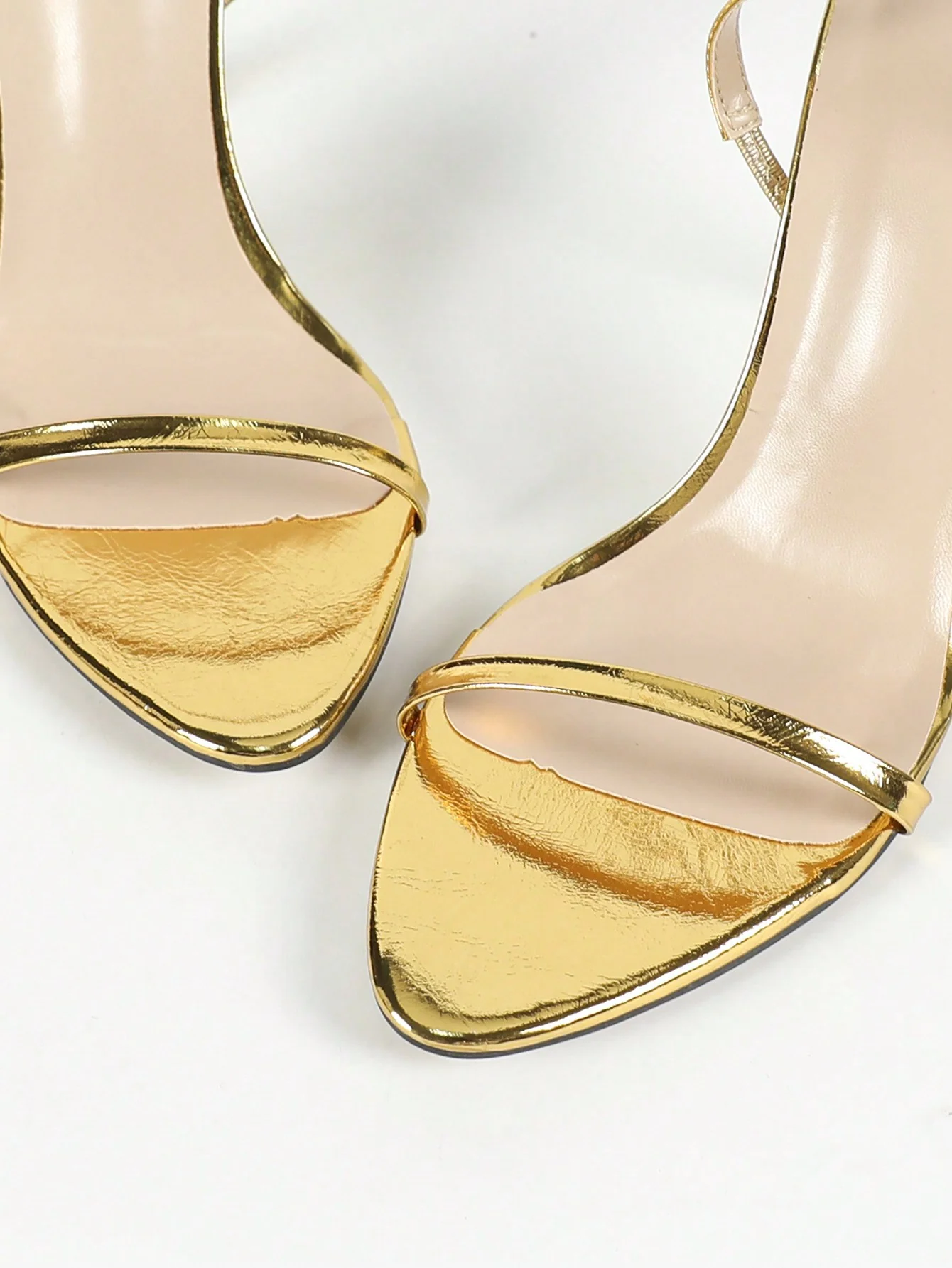 Gold Strappy High-heeled Sandals - Image 5