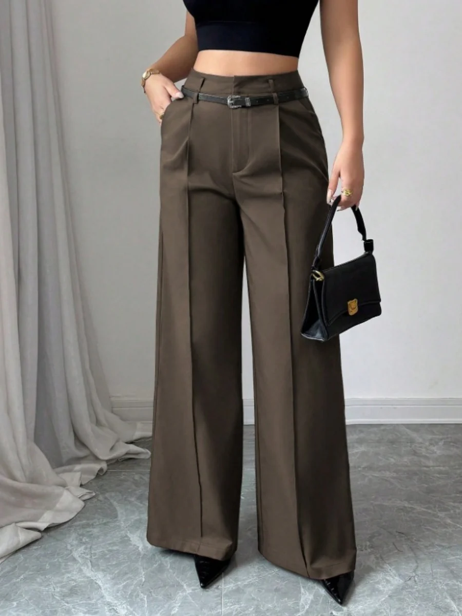 Straight-fit Suit Commuting Pocket Pants - Image 10