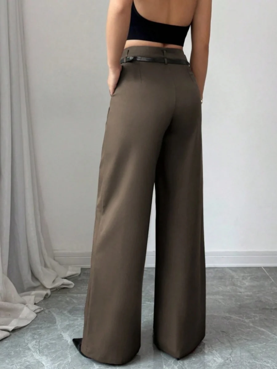 Straight-fit Suit Commuting Pocket Pants - Image 11