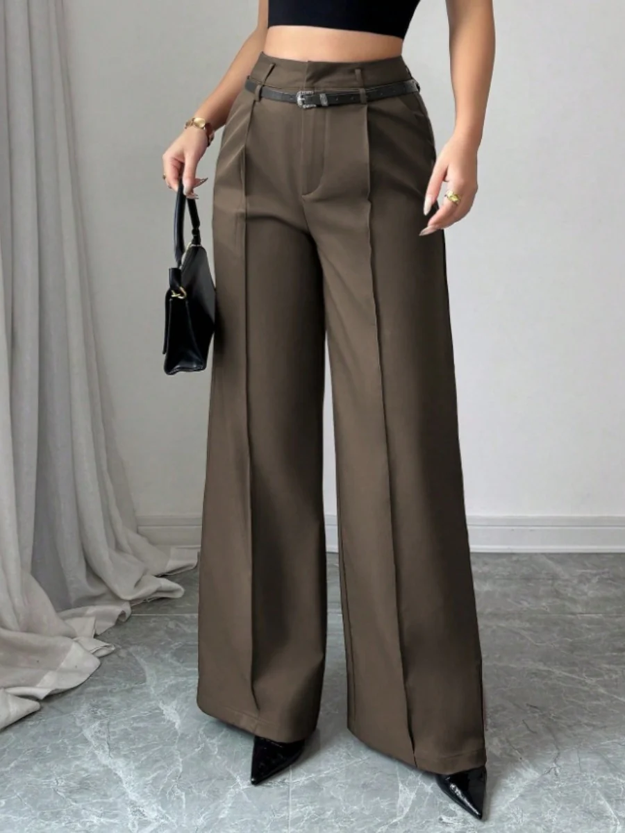 Straight-fit Suit Commuting Pocket Pants - Image 14