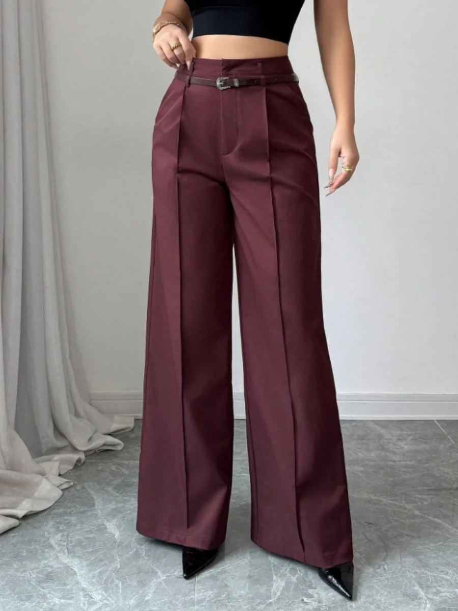 Straight-fit Suit Commuting Pocket Pants - Image 15