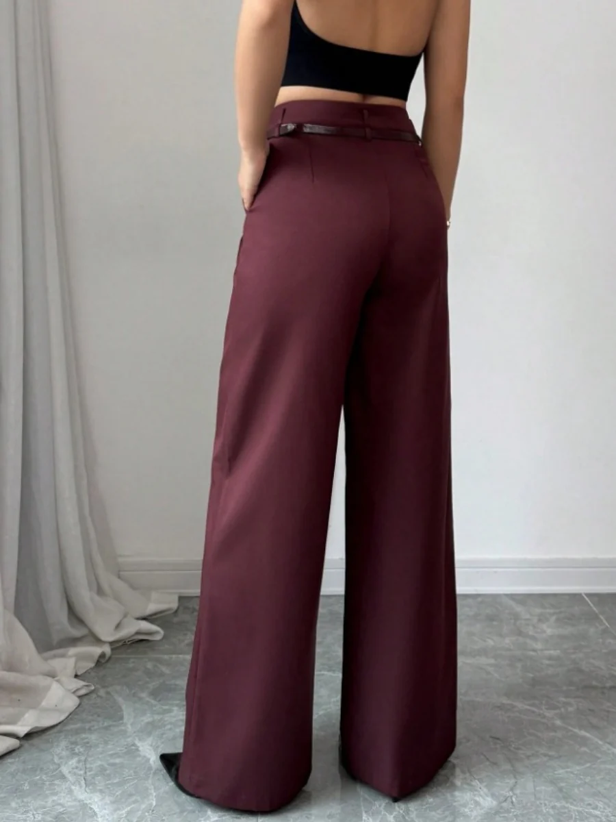 Straight-fit Suit Commuting Pocket Pants - Image 16