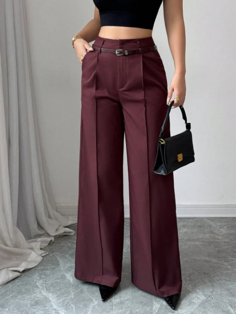 Straight-fit Suit Commuting Pocket Pants - Image 17