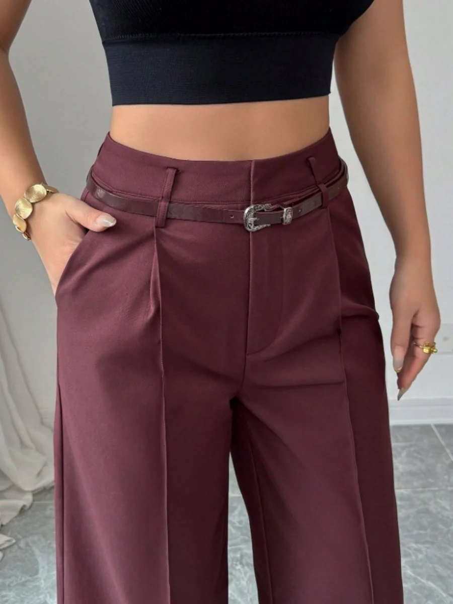 Straight-fit Suit Commuting Pocket Pants - Image 18