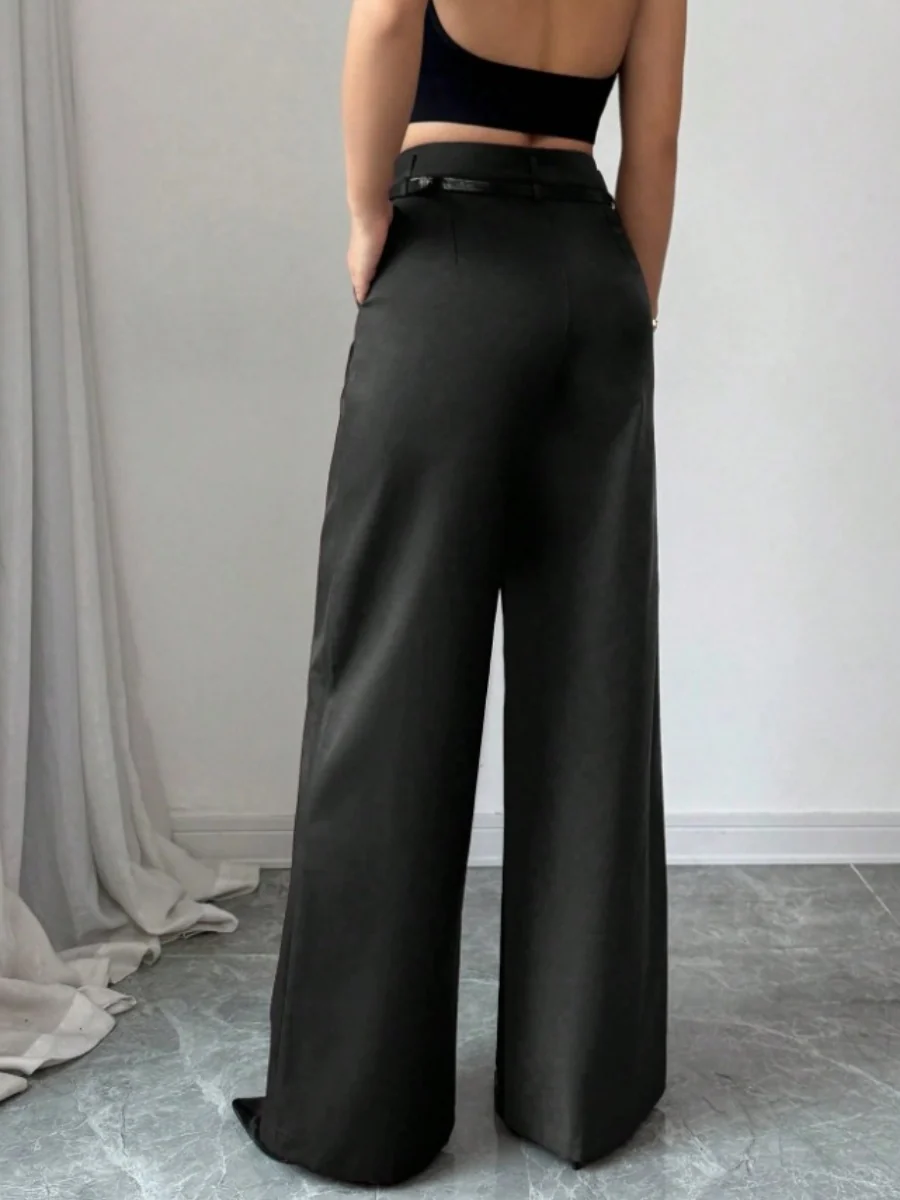 Straight-fit Suit Commuting Pocket Pants - Image 2