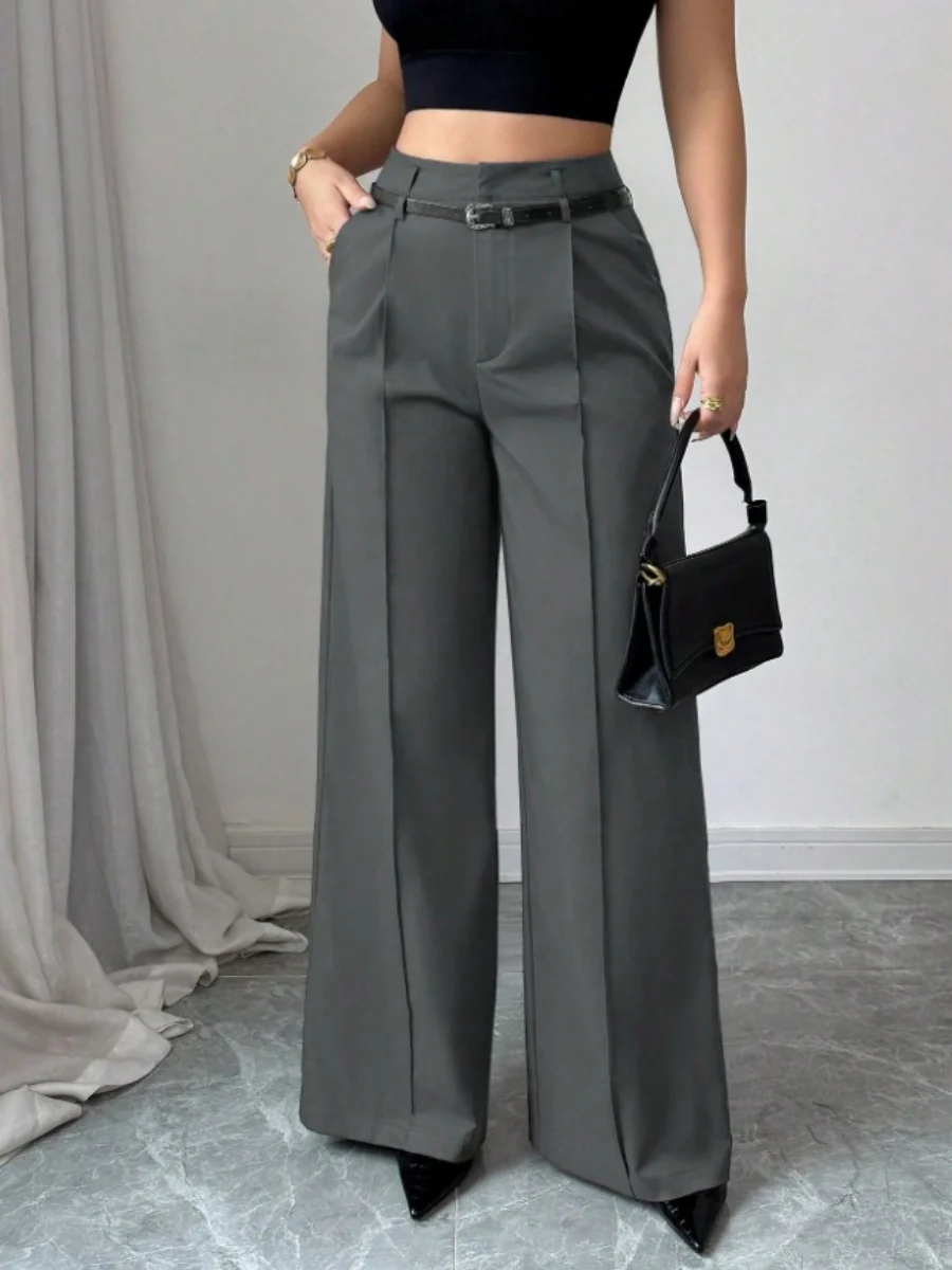 Straight-fit Suit Commuting Pocket Pants - Image 20