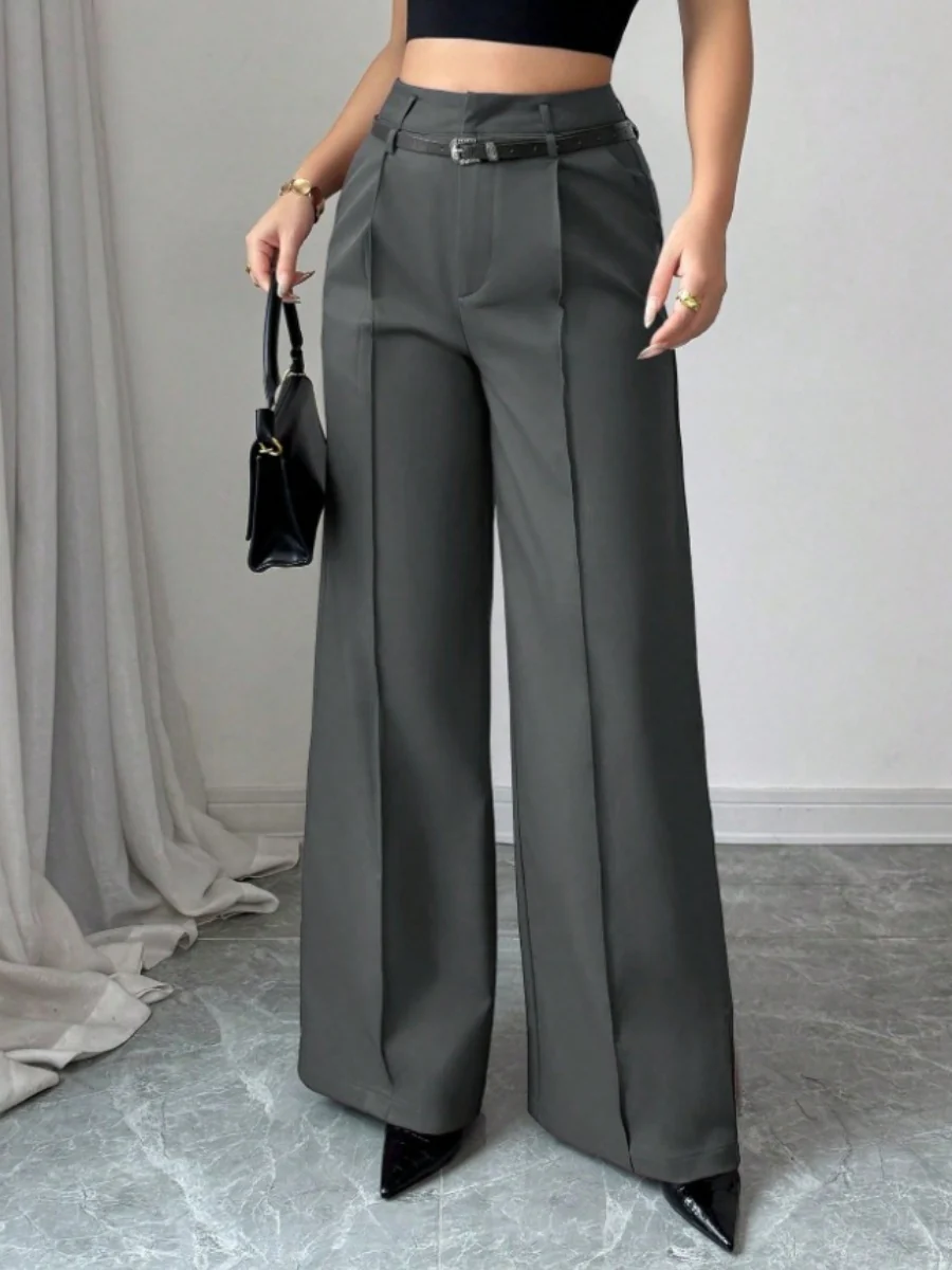 Straight-fit Suit Commuting Pocket Pants - Image 23