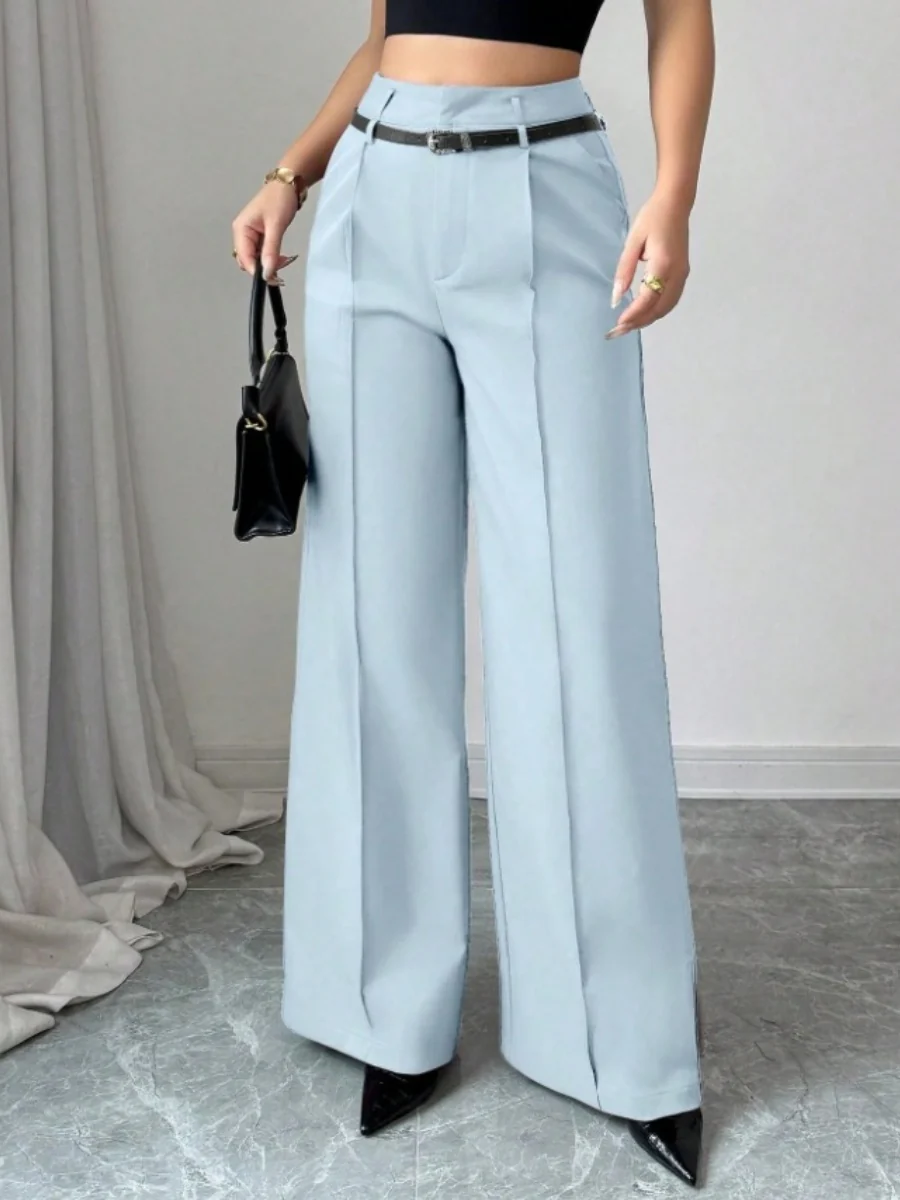 Straight-fit Suit Commuting Pocket Pants - Image 24