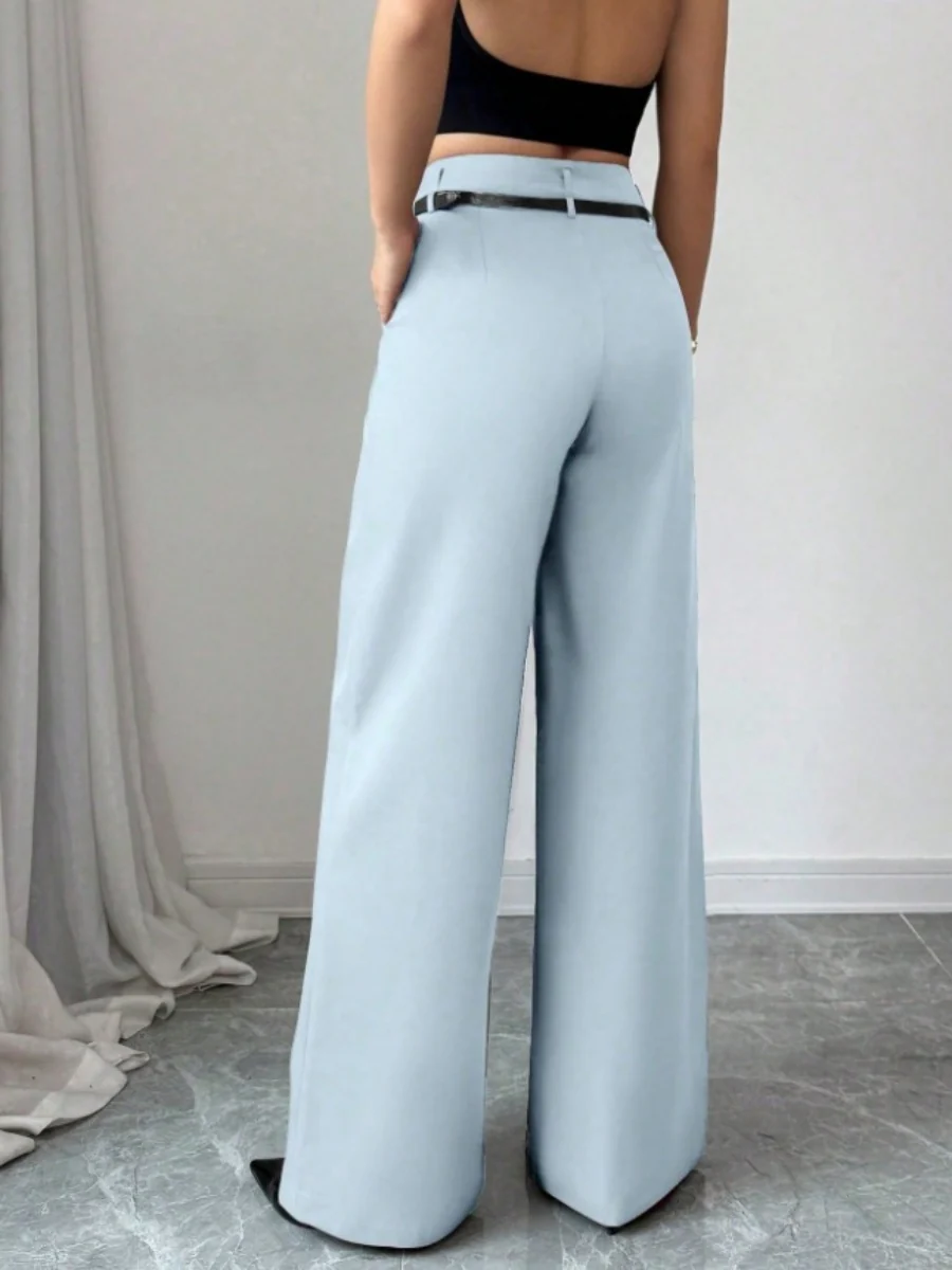 Straight-fit Suit Commuting Pocket Pants - Image 25