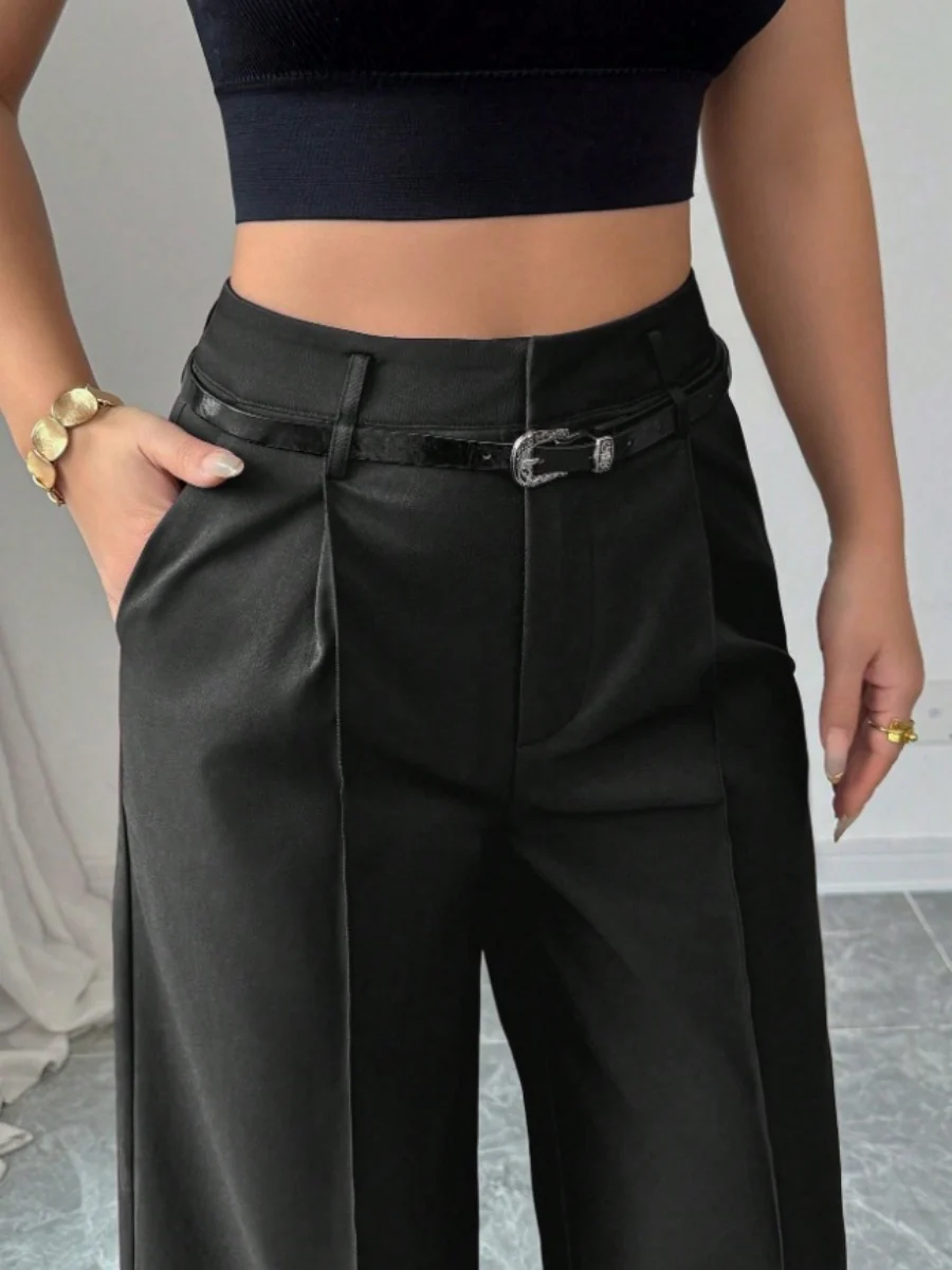 Straight-fit Suit Commuting Pocket Pants - Image 3
