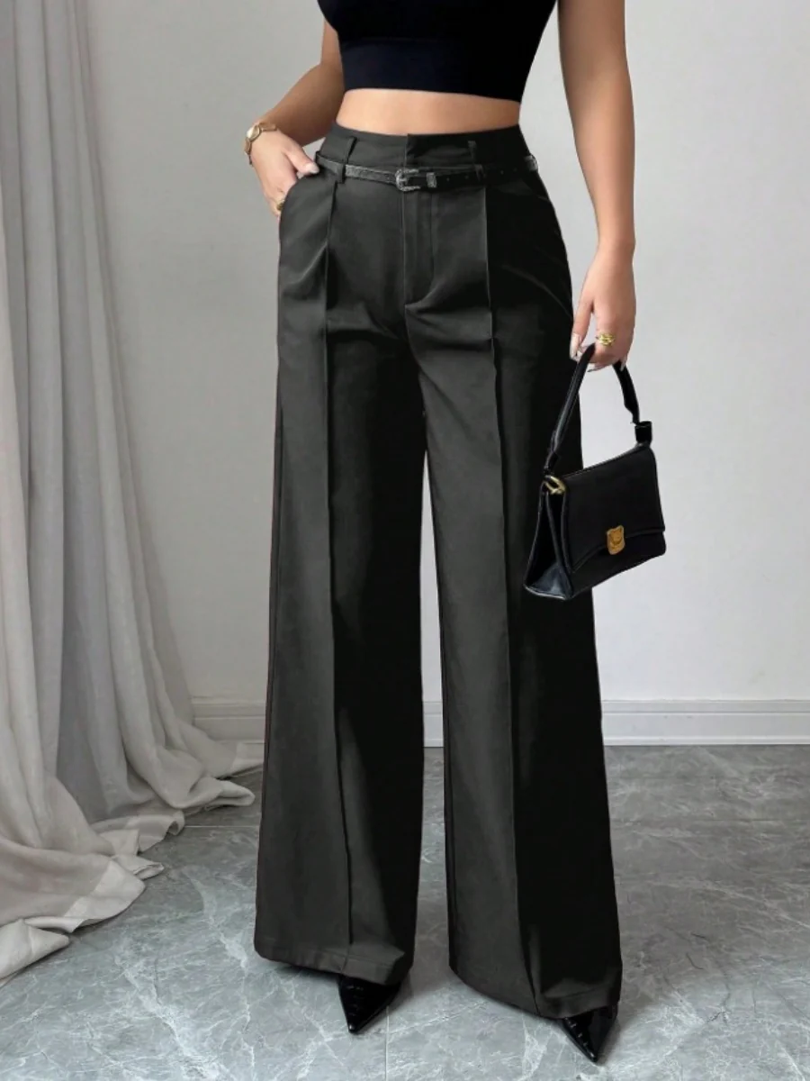 Straight-fit Suit Commuting Pocket Pants - Image 5