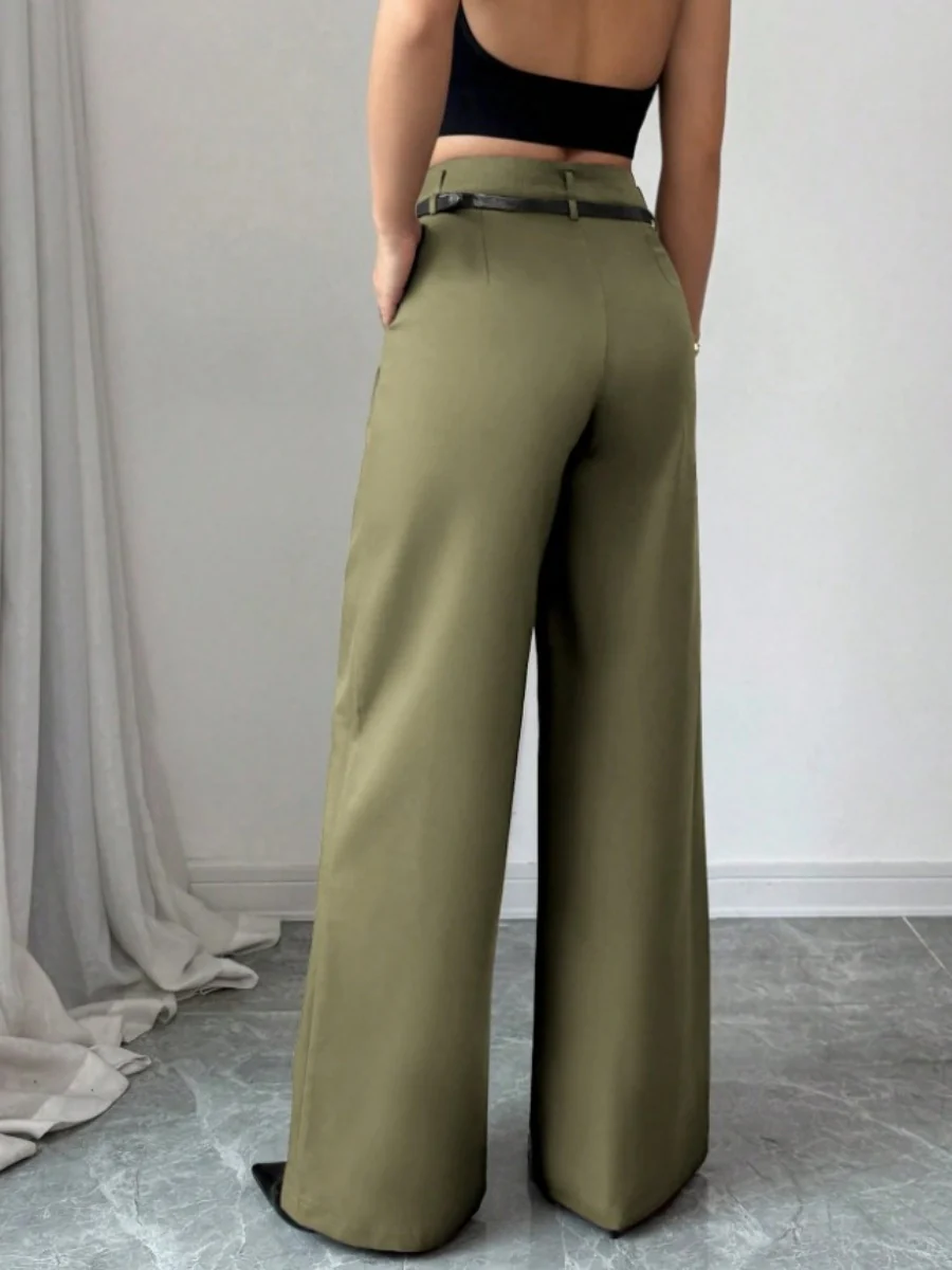 Straight-fit Suit Commuting Pocket Pants - Image 7