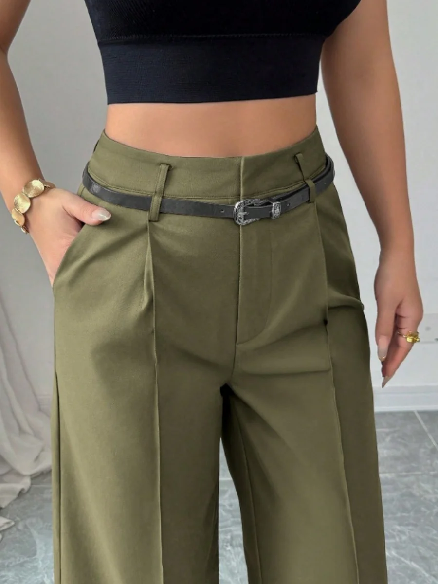 Straight-fit Suit Commuting Pocket Pants - Image 9