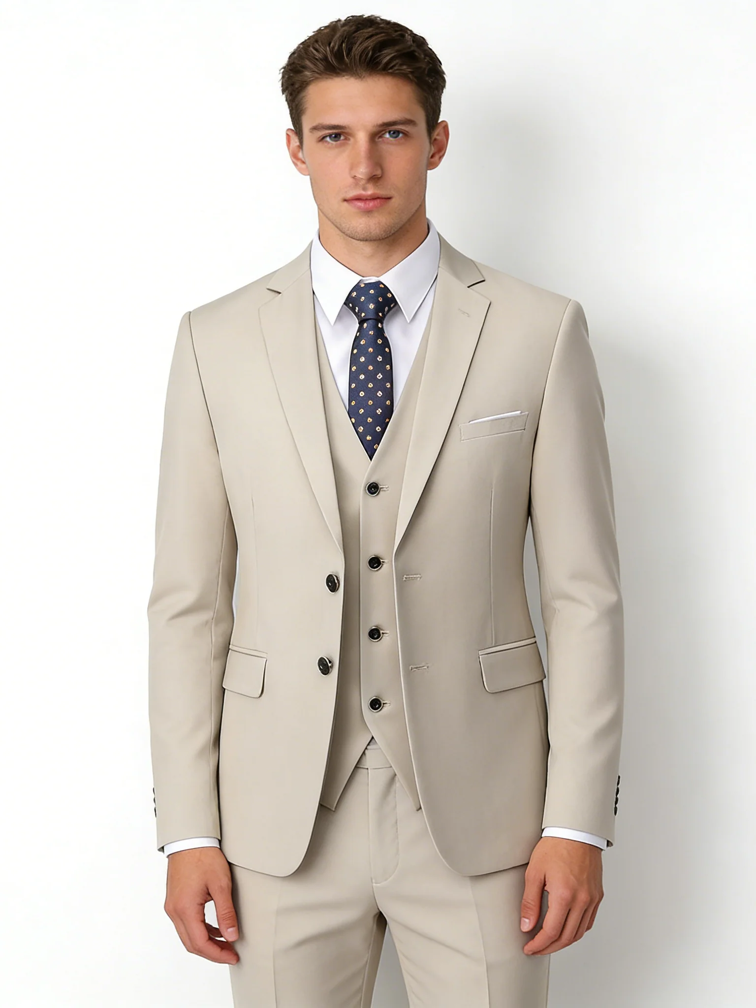 Slim-fit Business Suit Set 3-piece Sets