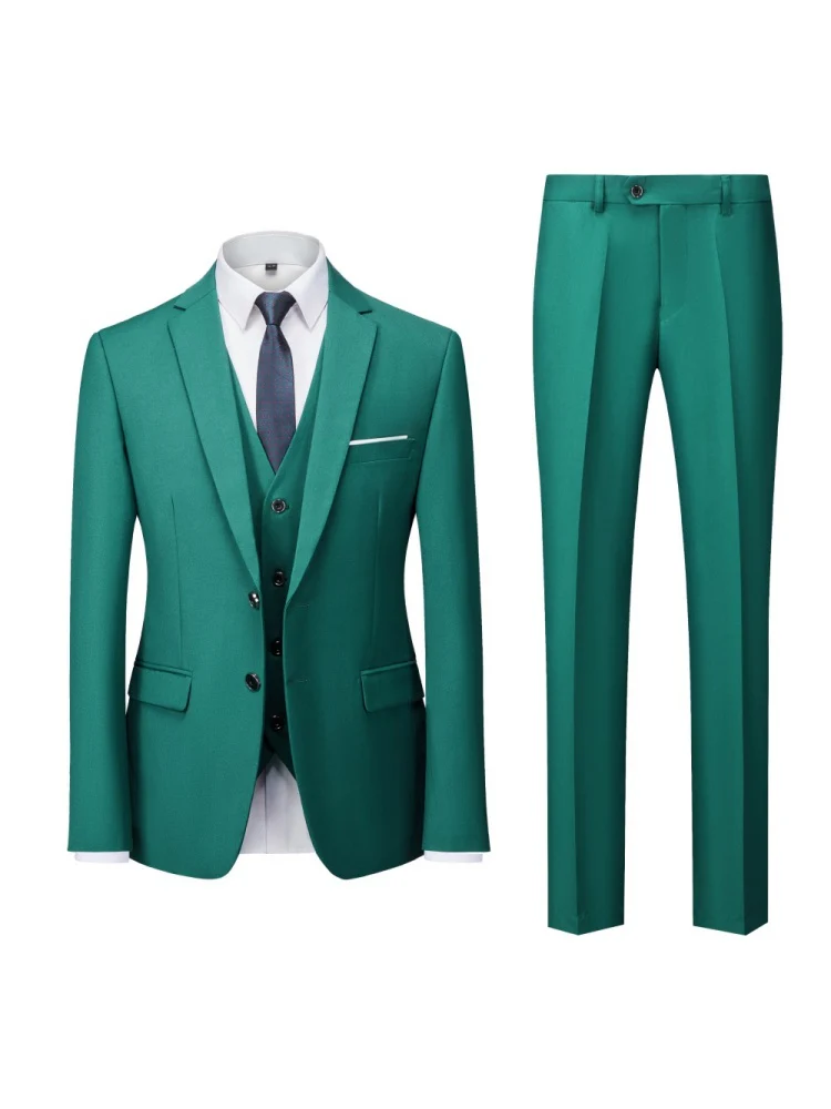 Slim-fit Business Suit Set 3-piece Sets - Image 10
