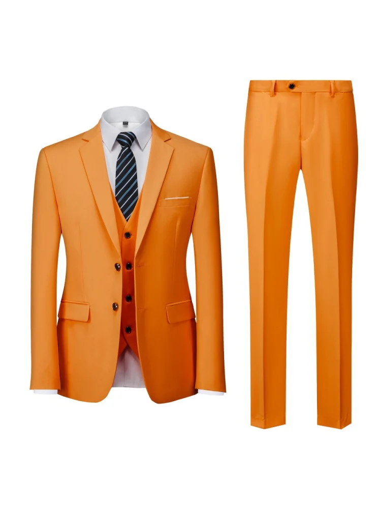Slim-fit Business Suit Set 3-piece Sets - Image 16